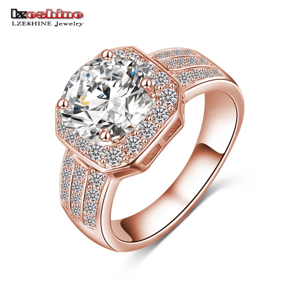 LZESHINE Fashion Silver Color Luxury Wedding Ring Engagement Cubic Zirconia Daimond Jewelry For Women Free Shipping CRI0015-A | Украшения и