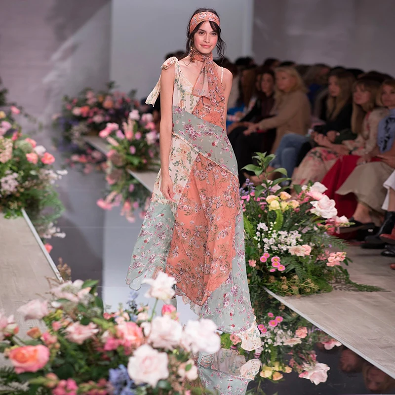 Women Bohemian Romantic Floral Print Holiday Maxi Dress | Женская одежда