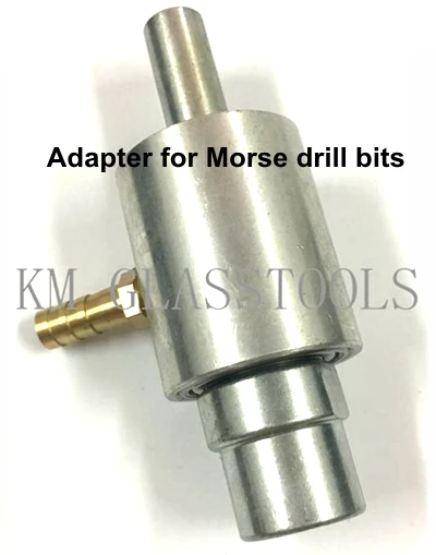 Adapter for Morse Сверлильный станок для стекла патрон для подачи воды(для соединения сверла с водопроводной трубой). Адаптер для сверла 1/", прямой хвостовик, сверло Морзе - Цвет: Adapter for Morse
