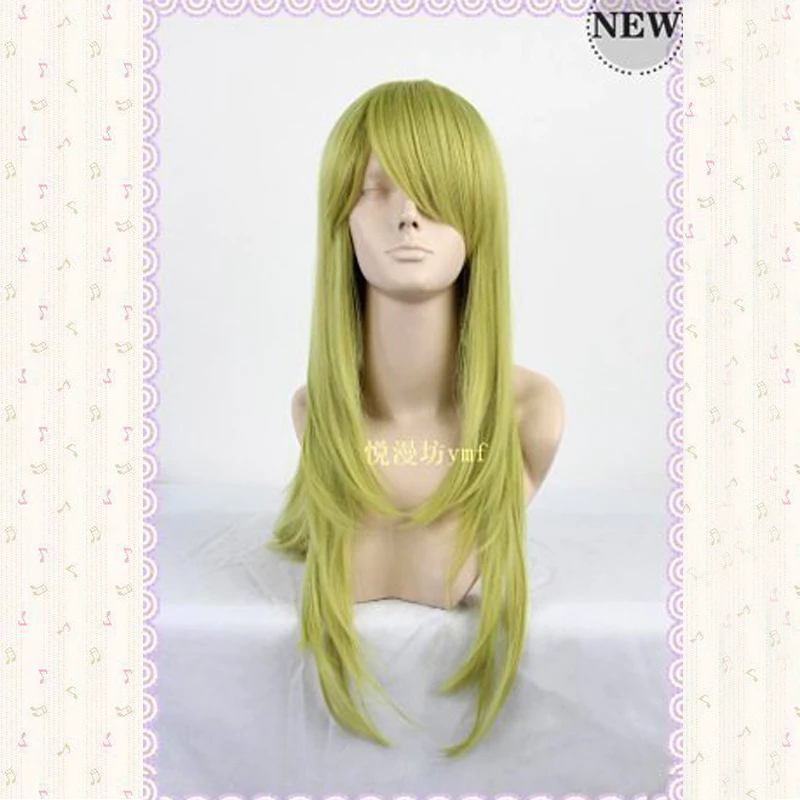 Fate/Grand заказ косплей Lancer Enkidu 65 см Зеленые Длинные Синтетические волосы парики +