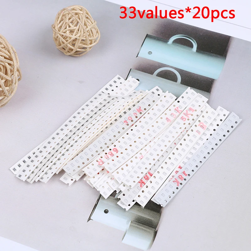 0805 SMD резистор набор Ассорти Комплект 1ohm 1M Ом 1% 33 значения X 20 шт = 660 детали и