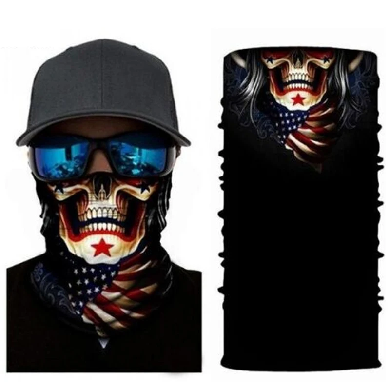 Мотоциклетная маска для лица Байкерская Балаклава страшная унисекс Maska Skull Mascarilla