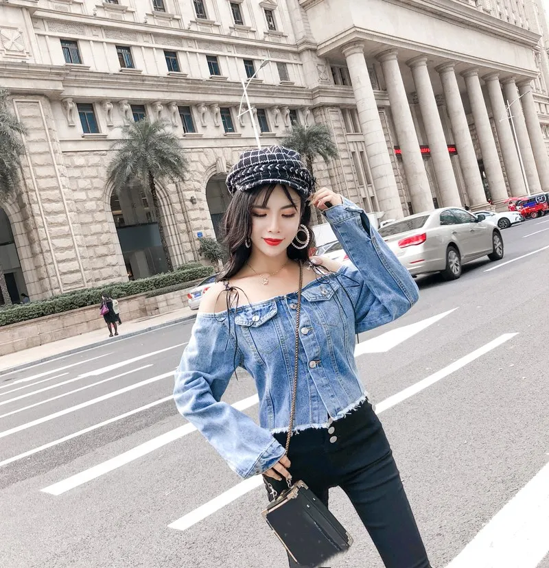 Женская блузка WHITNEY WANG с вырезом лодочкой на шнурках весну осень 2019|Блузки| |