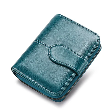Blue SENDEFN кошелек, фирменный женский кошелек, кошелек для монет, кошелек на молнии, женский короткий кошелек, Женский кошелек из спилка, маленький кошелек 5150-74 - Цвет: Blue