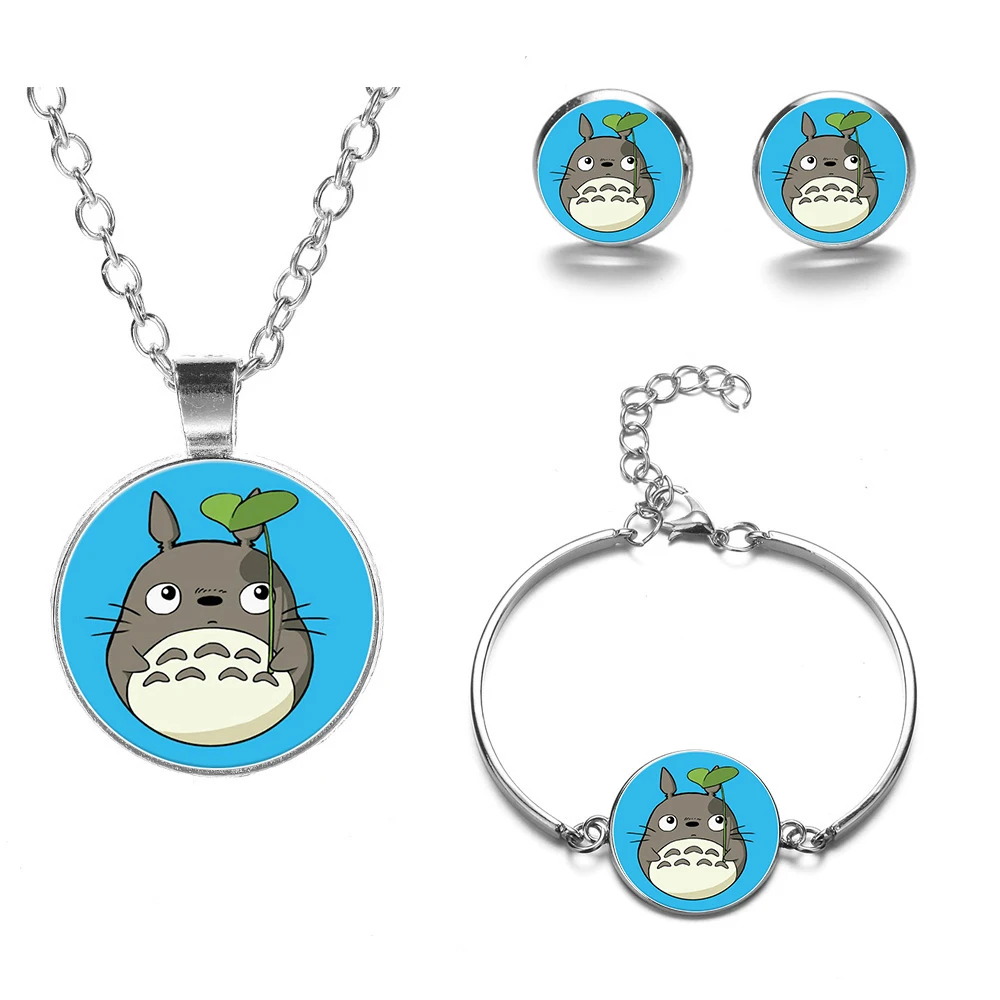 SONGDA miyazaki totoro Ювелирные наборы плакат в стиле аниме фильм 3D принт с украшением
