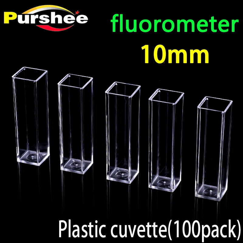 10 мм пластиковый фторометр Cuvette 100 шт