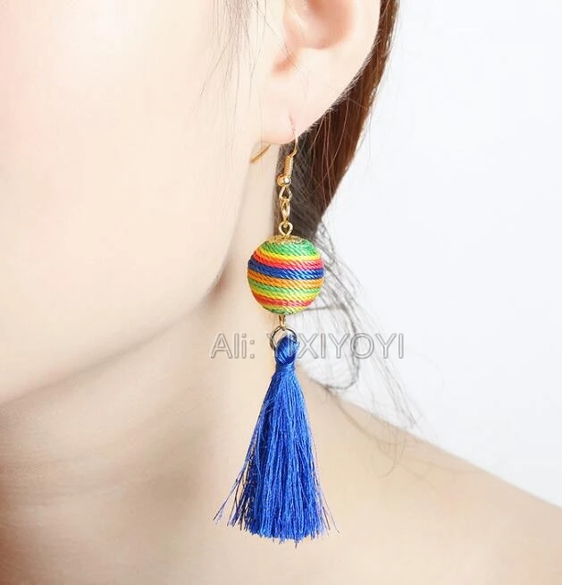 Fashion Girl's Gift Vintage Bohemian Fringe Dangle Earrings Women's Jewelry Long Tassel Ancient Sexy Lady's Cool | Украшения и