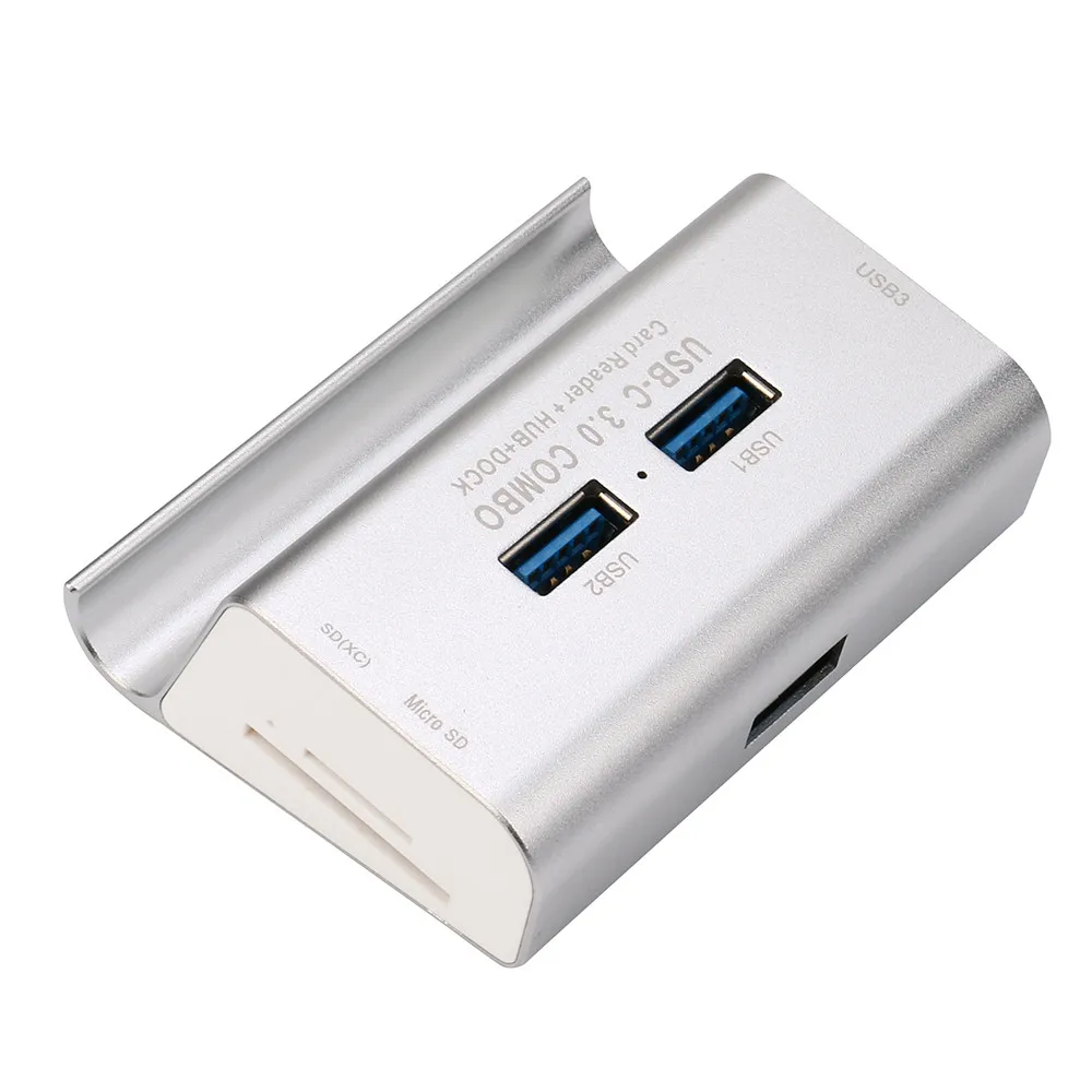 CARPRIE USB Hub High-quality Gold 3 Port USB3.0 SD Card Reader For SD/TF With Phone Stand Combo All-in-One 3.0 | Компьютеры и офис