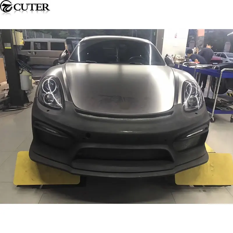 GT4 стиль FRP передний бампер автомобильный комплект кузова для Porsche Boxster Cayman 981