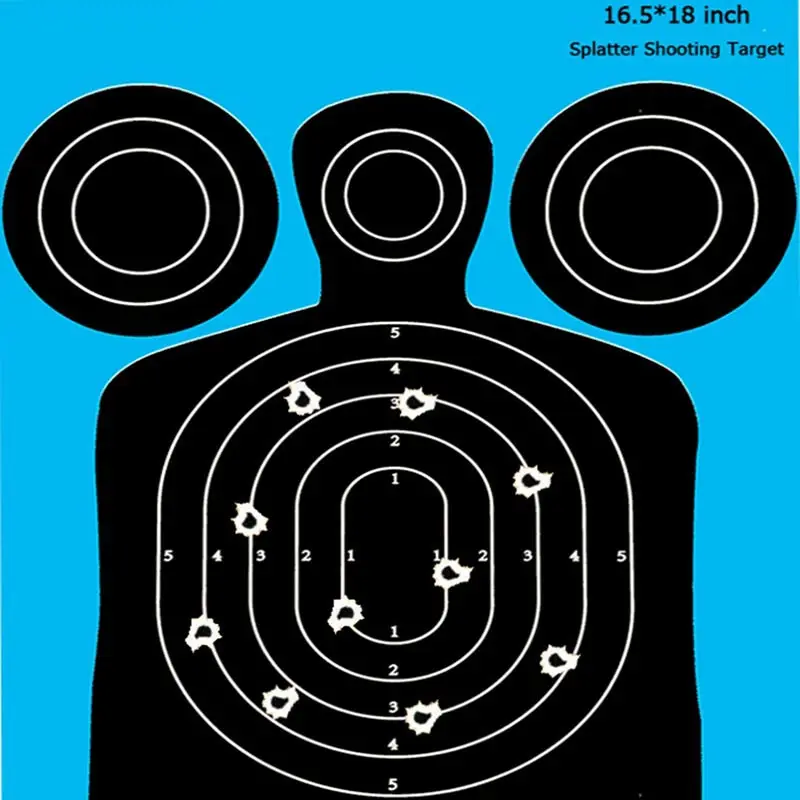 

16.5"x18" Sight In Splatter Targets 2.0 Reactive Gun Paper Shooting Bright florescent blue effect make it easy to see your shot