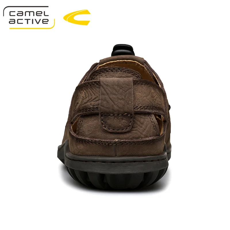 Мужские сандалии гладиаторы Camel Active желтые босоножки из коровьей кожи