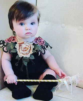 Одежда с вышитыми цветами для новорожденных девочек комбинезон боди цельная