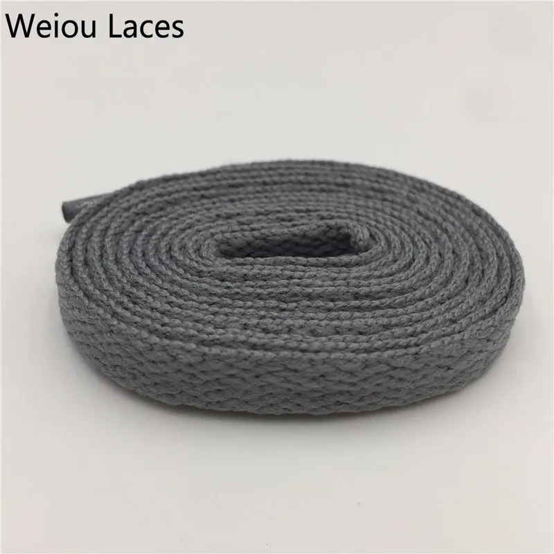 Weiou High Quality 8mm Polyester Fashion Sports Casual Shoe Lace Solid Single Layer Flat Sneakers Shoelace Amazing 47 Colors
