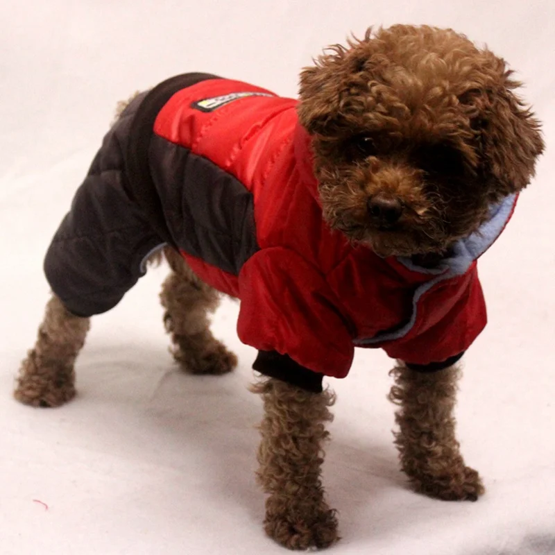 Autumn Winter Fashion Hoodie For Dogs Thickening Pet Costume 4 Legged Warm Coat Cotton Padded Outfit dog outdoor walking hoodie |