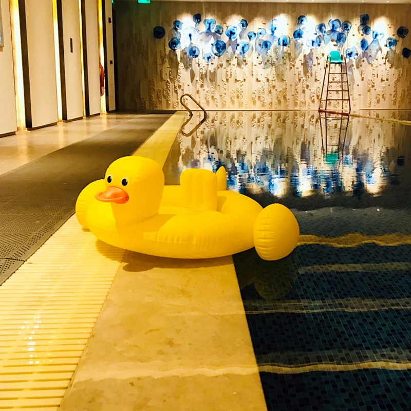 Летнее Детское надувное кольцо для плавания желтая утка Детские плавающие круги