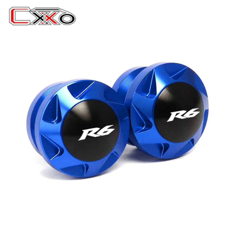 R6 Logo Blue Подходит для Yamaha Yzf R1 R6 YZFR6 YZFR1 МОТОЦИКЛ маятник Swin arm слайдерные катушки стенд винты - Цвет: R6 Logo Blue
