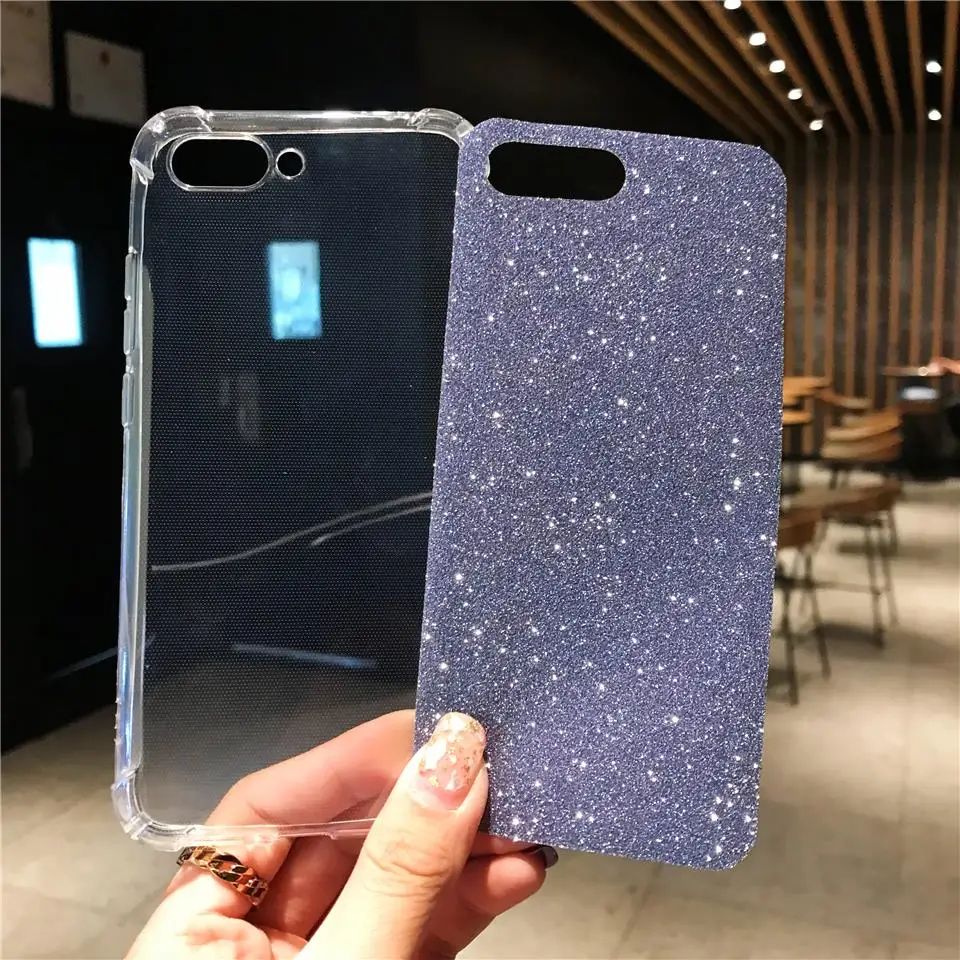 Противоударный Блестящий Мягкий силиконовый чехол 2 в 1 для Huawei Honor 10 8X 7X 6X 6A TPU Mate 20