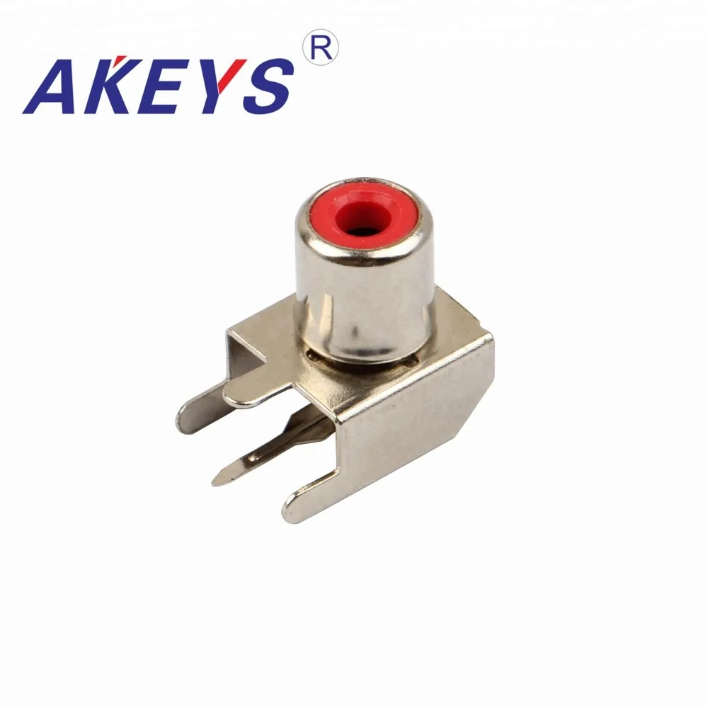 

10PCS AV-8.4-3A RED PCB Mount AV Concentric Outlet 1 RCA Female Socket Board