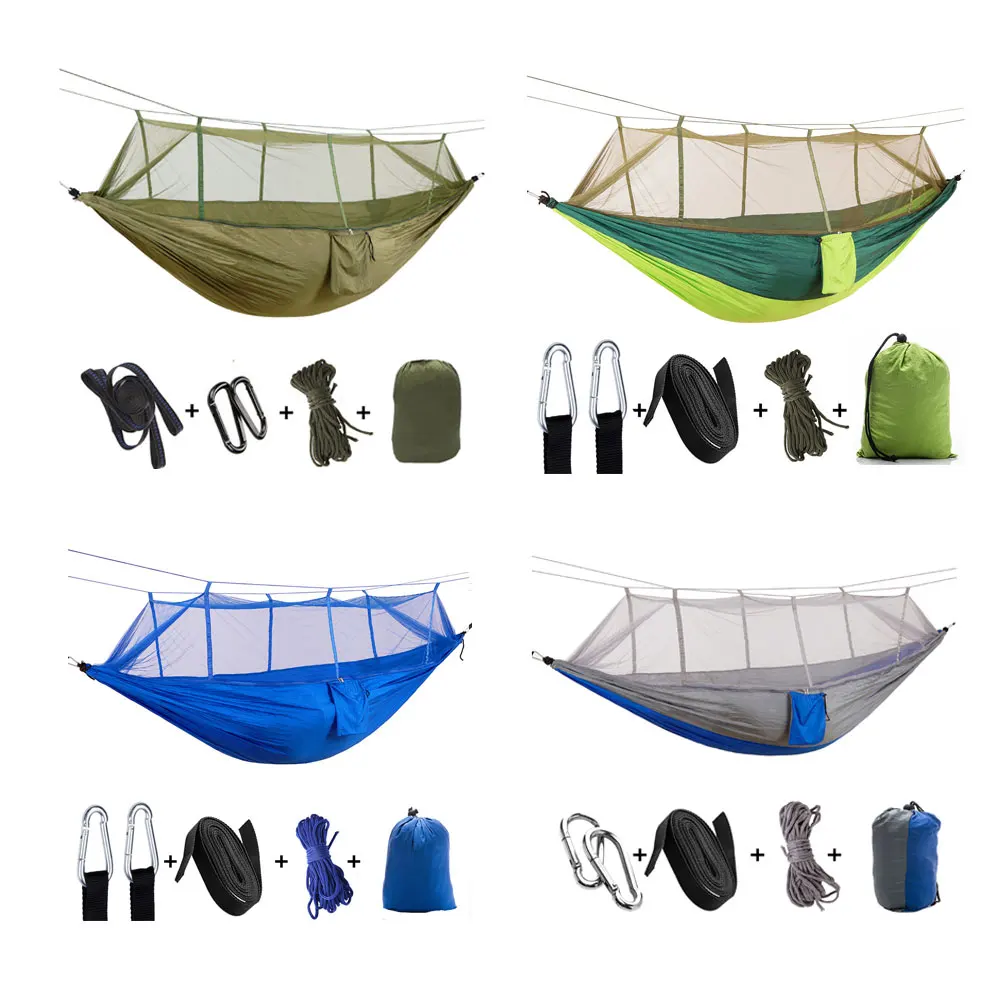 Новейший Открытый Гамак Портативный парашют Москитная Сетка Охота Отдых хамак