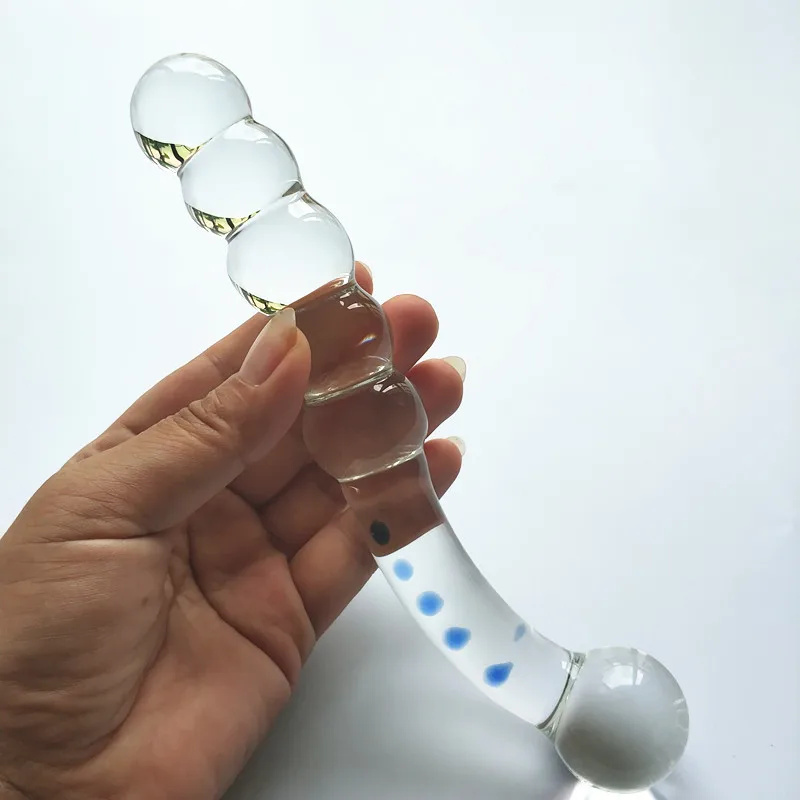 glass dildo artificial penis dick crystal anal bead butt plug prostate massage masturbate Sex toy for adult women men gay |
