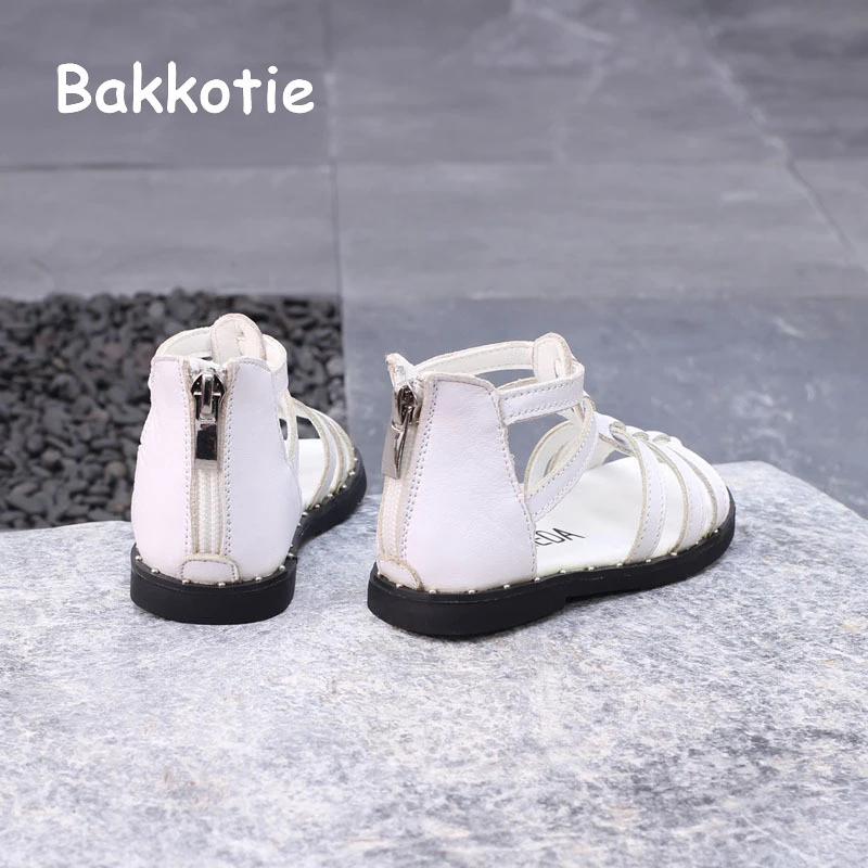 Bakkotie/Новинка лета 2019 модная детская обувь из натуральной кожи с заклепками
