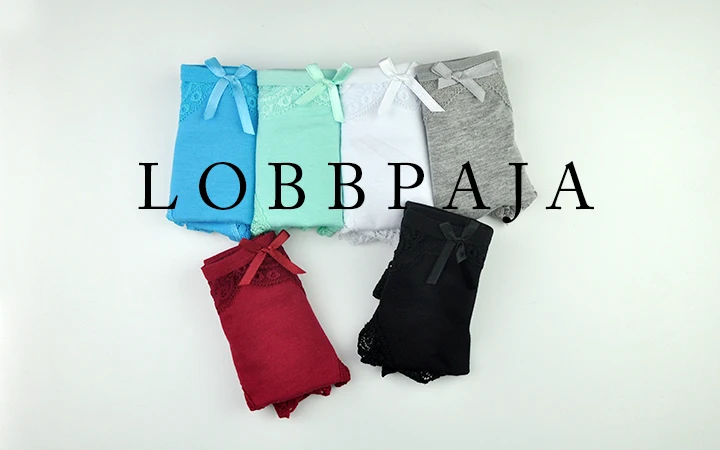 LOBBPAJA 6 шт./лот, женское нижнее белье, хлопковые сексуальные кружевные трусики с низкой талией, трусы для девочек, женские трусики L342