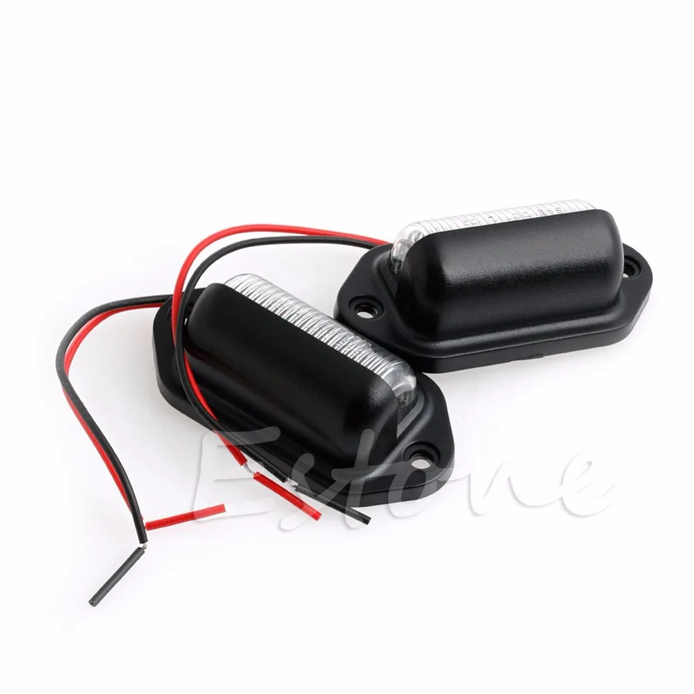 2x12V 6 светодиодный номерной знак тег интерьер шаг светильник RV грузовик прицеп