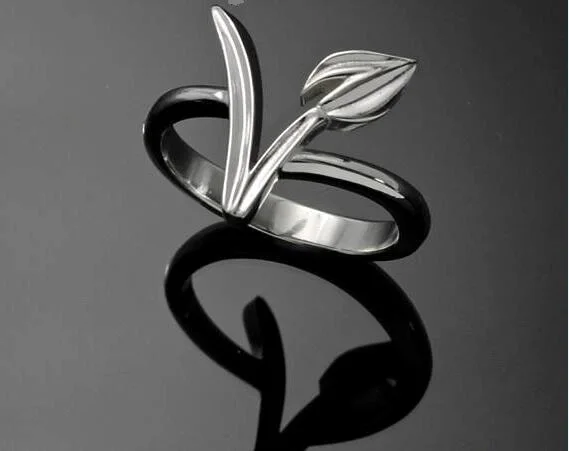 

Vegetarianism Symboly Vegan Ring Gegetarian Gift Simply Style Wedding Bridesmaid Party Birthday Jewelry for women YLQ0651