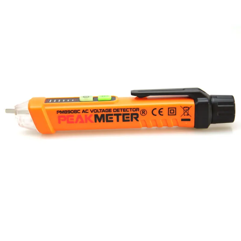 PM8908C 50 60 Гц AC 12 1000 В Бесконтактный светодиодный тестер напряжения Ручка детектор