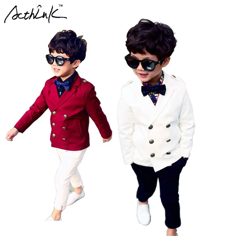 ActhInK/новый двубортный блейзер для мальчиков на свадьбу брендовый смокинг в