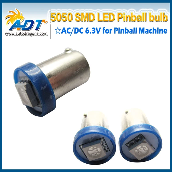 100 шт. Ba9s #44 #47 AC 6 3 V 5050smd пинбол светодиодные лампы для пинбола части игрового