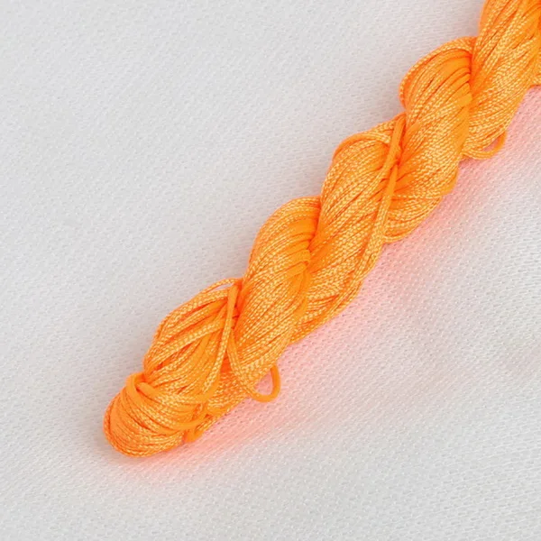 Orange Red Новое поступление 1,0 мм Мерсеризованный для ручного вязания китайский узел макраме струна проволочный Корд с резьбой для домашнего использования - Цвет: Orange Red