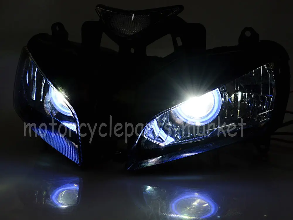 Проектор в сборе фары головные фонари лампы синий глаз ангела HID подходит для Honda