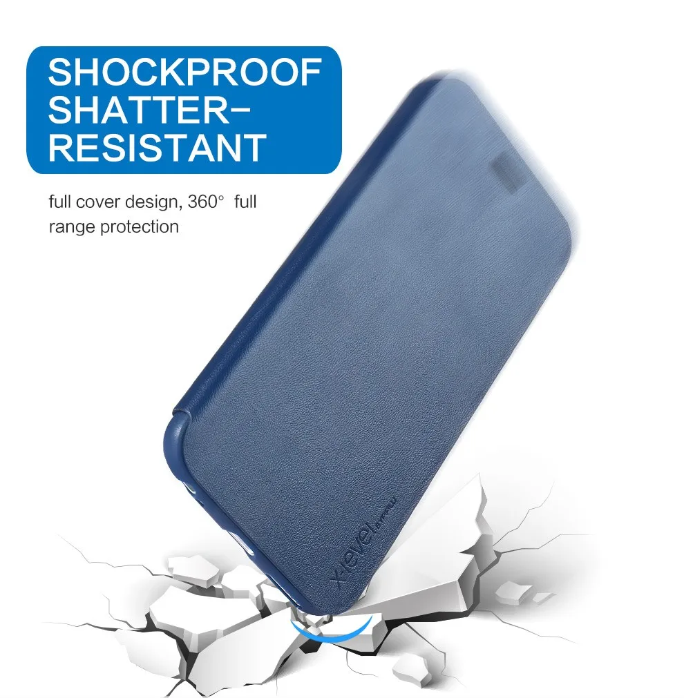 Роскошный чехол из искусственной кожи X-Level для iPhone 12 11 Pro Max 6 6S флип-чехол телефона