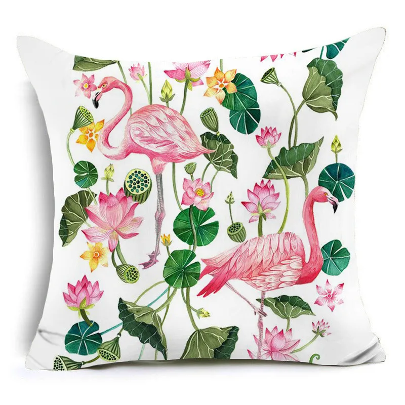 Креативная Подушка розовый Фламинго Колибри Полиэстеровая подушка крышка