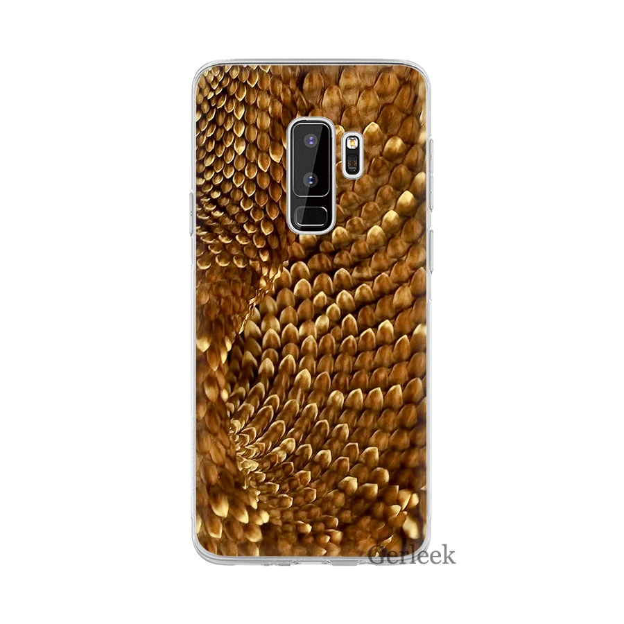 Desxz Escamas Serpiente чехол для телефона Samsung Galaxy A3 A5 A6 A8 A7 A9 плюс 2018 Защитная крышка |