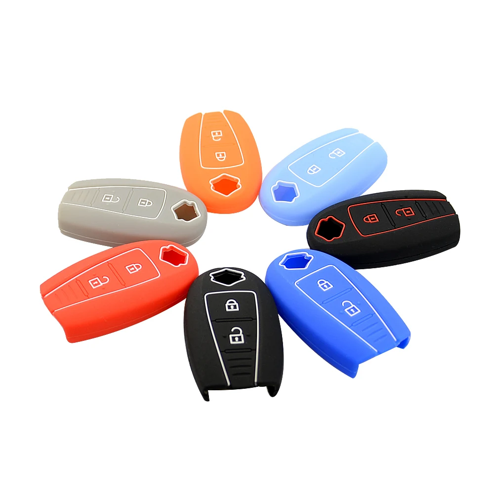 OkeyTech 2 кнопки силиконовый резиновый чехол для автомобильного ключа Suzuki Vitara Swift Ignis