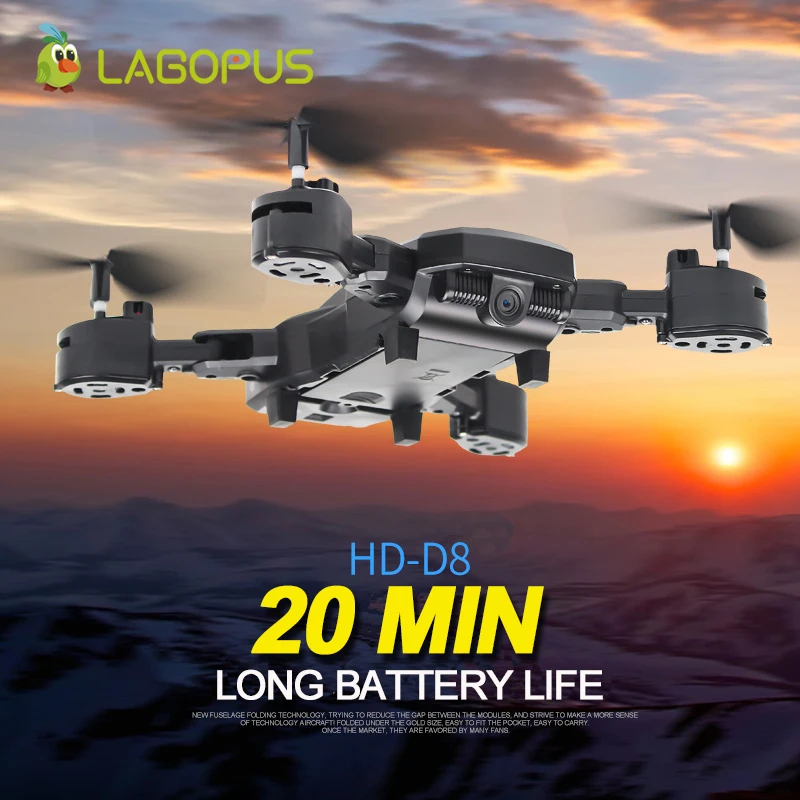 Дрон с камерой lagopus D8, 20 минут, Дрон с батареей 5 МП, FPV, wifi, 1080 P, Дрон с камерой, HD Квадрокоптер, мини Дрон, складной