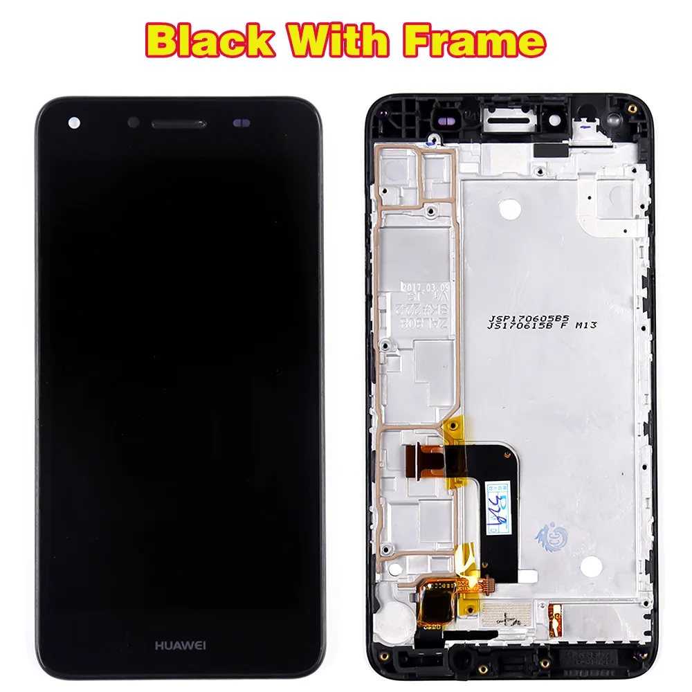 Black With Frame Huawei Y5 II Y5II ЖК-дисплей huawei Y5 2 CUN-U29 сенсорный экран 5,0 дюймов дигитайзер в сборе рамка с бесплатными инструментами из закаленного стекла - Цвет: Black With Frame