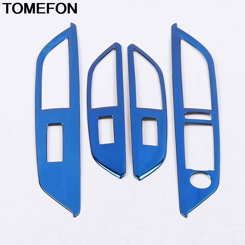 TOMEFON For Peugeot 3008 GT 2017 2018 LHD Door Window Glass Panel Armrest Lift Switch Button Cover Trim Interior Accessories SS |