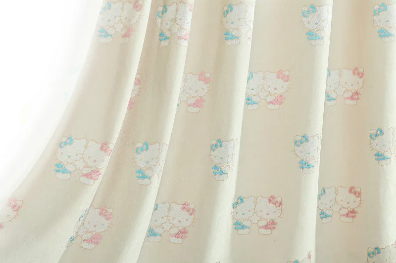 Новый розовый Hello kitty cat японский утолщение прозрачная занавеска Комната