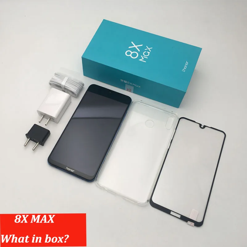 Honor 8X Max 7,12 ''большой экран OTA обновление смартфон Двойная камера Android 8,1 Восьмиядерный 4900 мАч батарея отпечаток пальца ID
