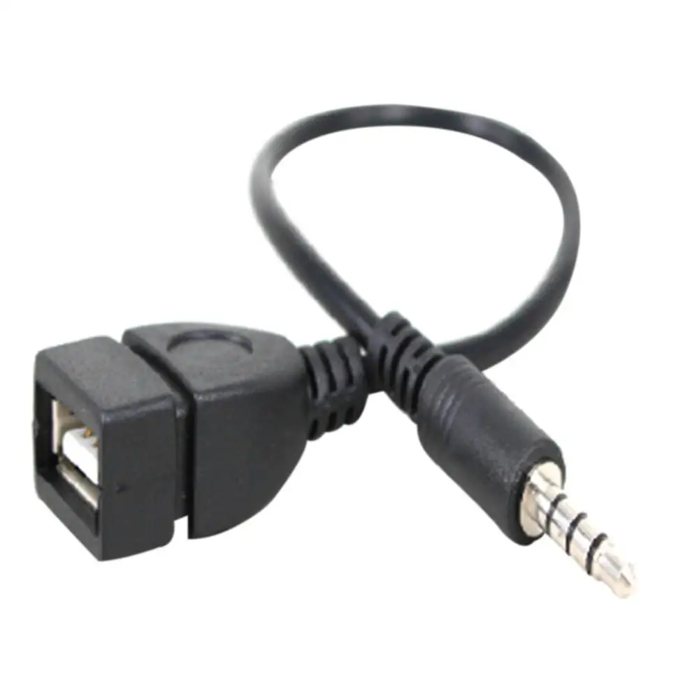 Высокое качество 3 5 мм USB 2 0 OTG адаптер конвертер для сотового телефона автомобиля