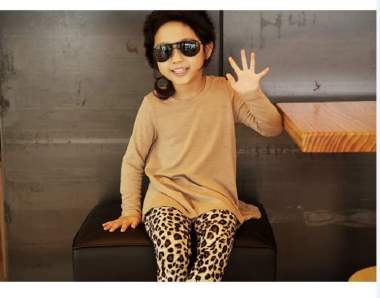 Модные Штаны для маленьких девочек с леопардовым принтом 1 шт. осенне-зимние