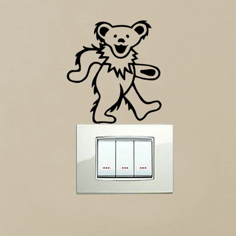 Танцующий медведь благодарный мертвый Байкер хиппи Виниловая наклейка 3SS0233|sticker