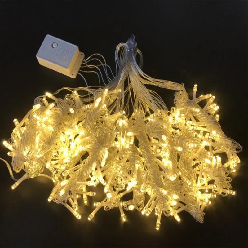 Новогодняя 3 м х 3 м наружная занавеска сосулька 300LED гирлянды 8 режимов сказочная Гирлянда для дома на Рождество, праздник, свадьбу