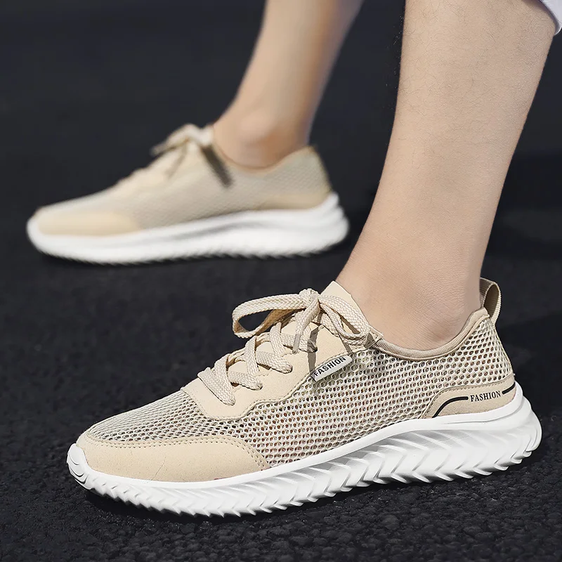 Модная мужская обувь Повседневные тканевые дышащие кроссовки из сетчатого