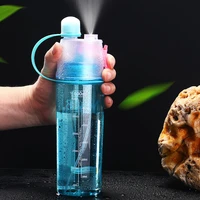 400600ml hot cold spray sport drinking water bottle for summer plastic with nozzle for tour outdoor bicycle drinkware bpa free