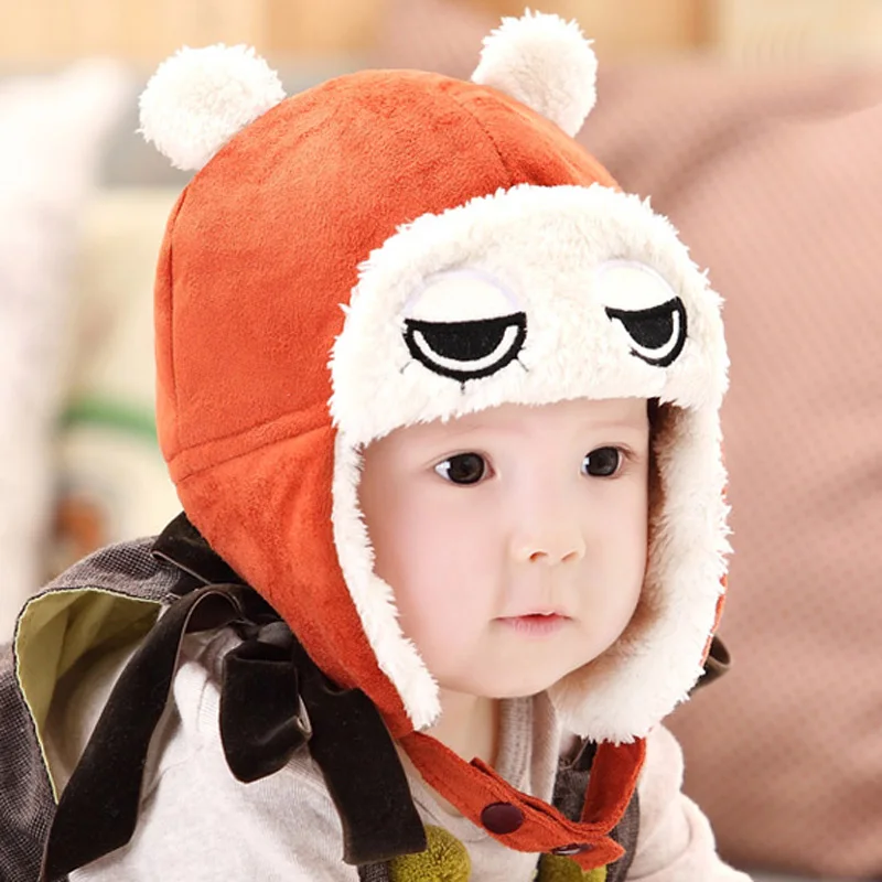 Kids Bomber Hat for Boys Girls Cartoon Owl Style Winter Baby Cap Very Warm Soft Feeling Fits 1 to 4 Years Children | Детская одежда и