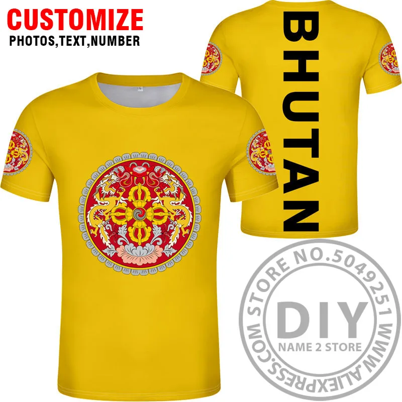 Style 12 BHUTAN t shirt free custom made name number btn country t-shirt bt black nation flag kingdom diy red college print photo clothes - Цвет: Style 12